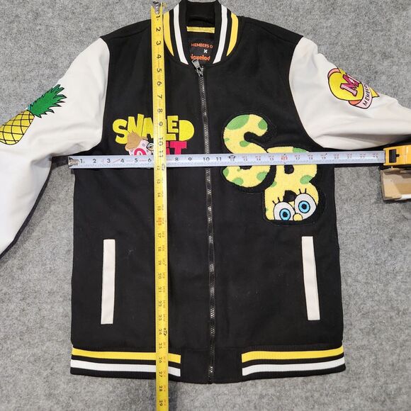 SpongeBob SquarePants Nickelodeon X Members Only Mens S Small Varsity Jacket - Picture 8 of 14